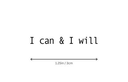 I Can & I Will