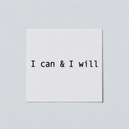 I Can & I Will inspirational temporary tattoo from the Courage Kit