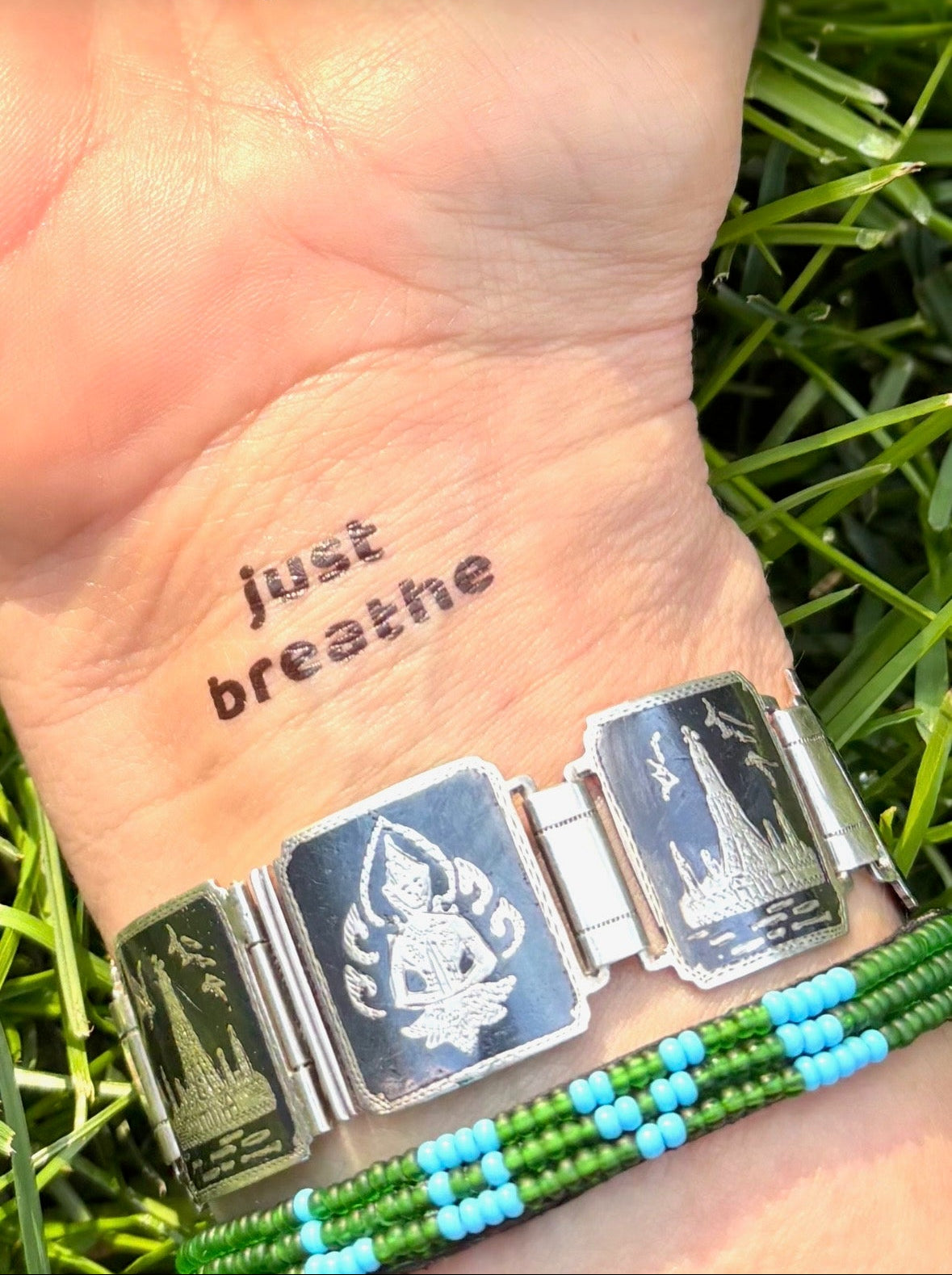 Calm & Stress Relief Tattoo - Just Breathe