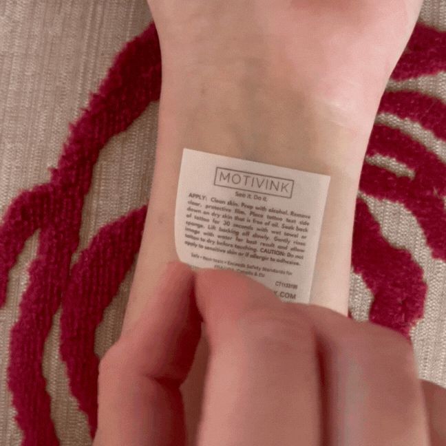 Inspiring 'You Got This' temporary tattoo applied to wrist – confidence-boosting, wearable daily affirmation